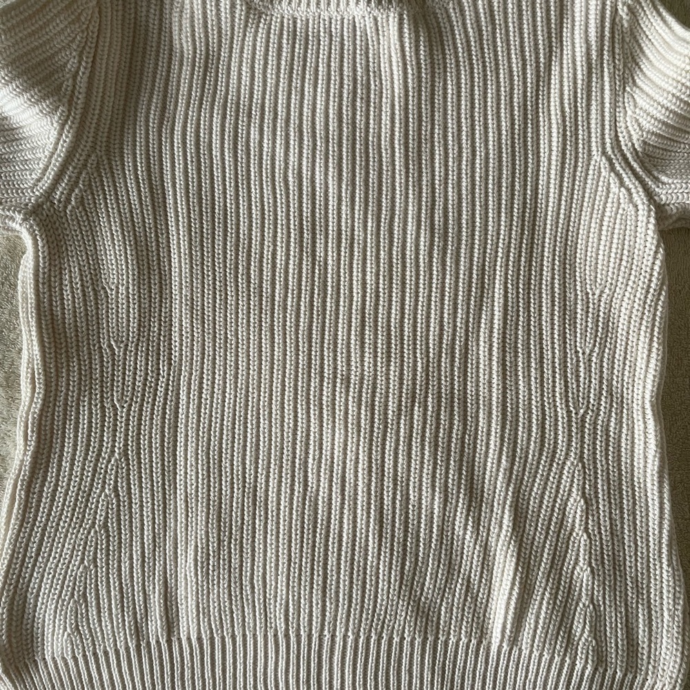 Talbots Ribbed Knit Sweater - Cream